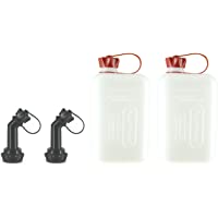 FuelFriend®-Big Clear MAX. 2.0 litros + caño bloqueable - Bidón con aprobación de la Onu - 2 Piezas por un Precio…
